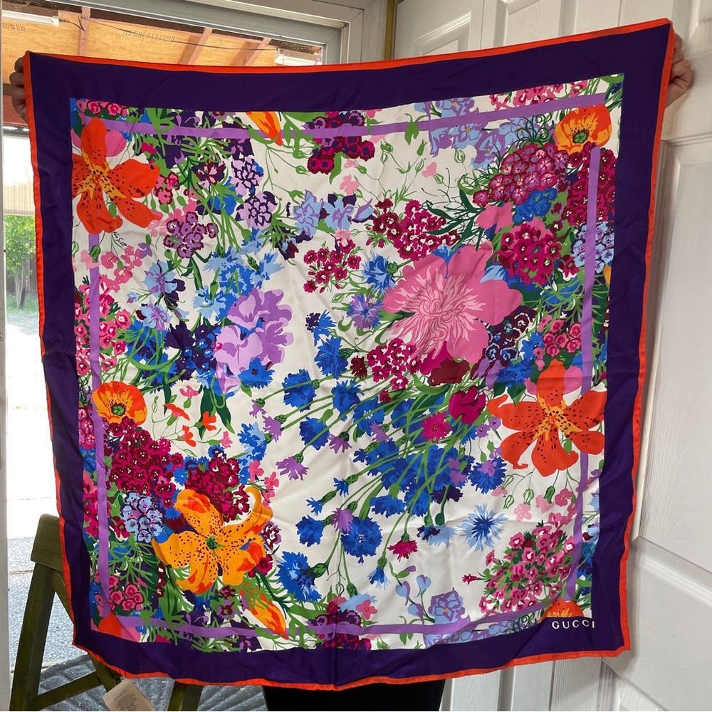 Gucci Ken Scott Floral Scarf